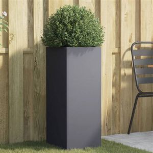 VidaXL Jardinière anthracite 32x27,5x75 cm acier laminé à froid