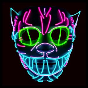 Original Cup Masque rigide chat fou led multicolore adulte mas-n22