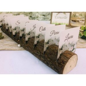Ruedelafete Grande Bûche de bois marque-places 40cm