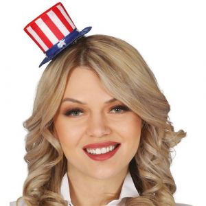 Image de Serre-t&ecirc;te haut-de-forme &eacute;tats-unis plume adulte - guirca 18740