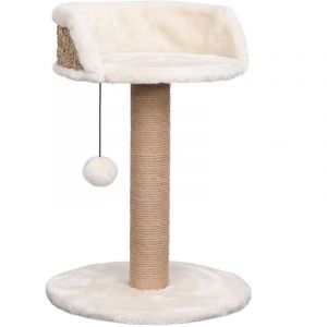 Helloshop26 - Arbre à chat meuble tour grimper jouet grattage grattoir escalade plateforme avec griffoirs 49 cm herbiers marins Beige