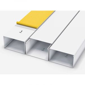 Goulotte de câbles autocollante blanche 1 m, 10,0 x 6,0 x 100 cm / 1 x 1 m