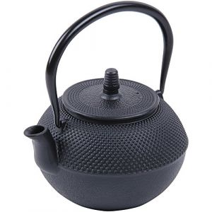 Deuba Th&eacute;i&egrave;re noir 1250ml en fonte avec tamis en acier inoxydable