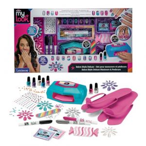 Lexibook Salon Style Deluxe &ndash; Set pour manucure et p&eacute;dicure, Rose/Bleu, CRSS32