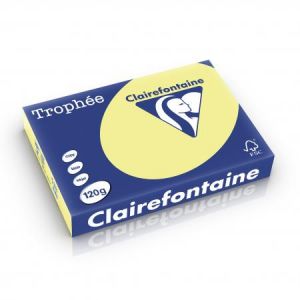 Image de Clairefontaine 1207C - Ramette de 250 feuilles de papier Trophée jonquille, A4, 120 g/m²