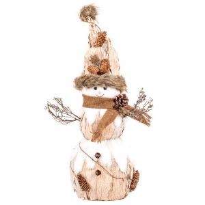 Image de Décoration de Noël en bois bonhomme Terre sauvage Beige