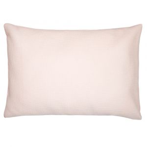 Sevira Kids Taie d'oreiller réversible en coton nid d'abeille Rose 60 x 40 cm