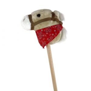 Tachan Animaux t&ecirc;te de Cheval avec b&acirc;ton Blanc - 80 cm de Hauteur, Couleur Blanche, 80 cm (CPA Toy Group 7278084)