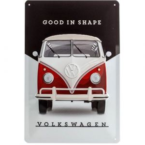 Volkswagen Plaque en m&eacute;tal 20 X 30 cm VW T1 Bulli de face