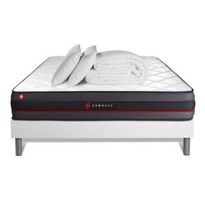 Image de Pack matelas sommier kit 140x200 oreiller couette