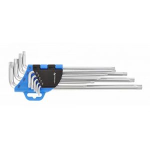Högert Technik CrV HT1W810 Lot de 9 clés Torx extra longues, One Size