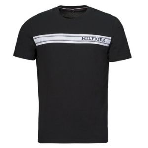 Tommy Hilfiger Pour homme. Haut de pyjama ? rayures et monotype noir