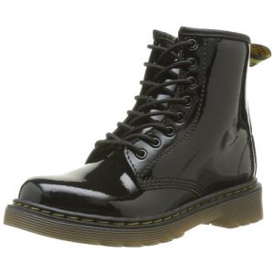 Image de Dr. Martens Delaney, Boots mixte enfant - Noir (Black Patent Lamper) - 30 EU (11.5 UK)