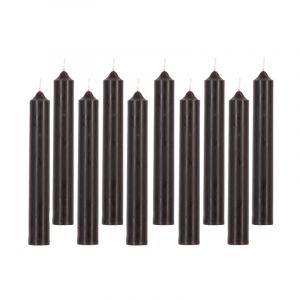 Lot de 10 Bougies B&acirc;ton "Basic" 16cm Noir Prix