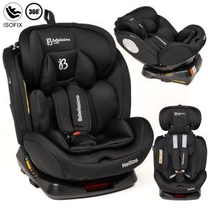 Image de Lorelli BEBELISSIMO - Siège auto Isofix - pivotant 360 °- groupe 0+/1/2/3 - (0-36kg) - Hellios - noir