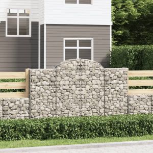 VidaXL Paniers &agrave; gabions arqu&eacute;s 9 pcs 200x50x120/140 cm Fer galvanis&eacute; n/a