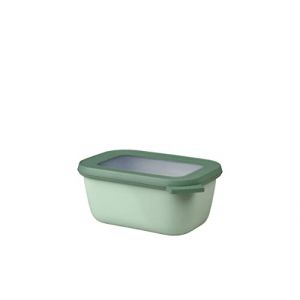 Rosti mepal Bol multi-usage rectangulaire Cirqula - Nordic sage – capacité 750 ml - couvercle amovible - incassable - étanche – stockage au congélateur, stockage à froid – passe au lave-vaisselle