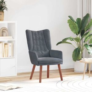 Image de VidaXL Fauteuil relaxant Gris fonc&eacute; 63 x 67 x 94 cm Velours