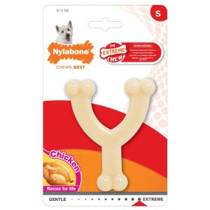 Image de Nylabone Jouet à mâcher pour chien Extreme Chew Wishbone goût poulet