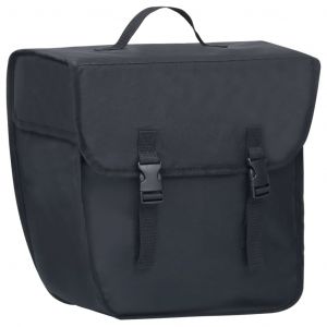 VidaXL Sac de v?lo simple pour porte-bagages ?tanche 21 L Noir