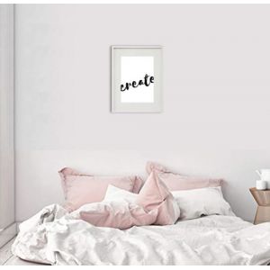 Shot Cadre Photo Create 30x40cm avec P e Partout Tableau Bois Verre (BLANC)