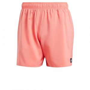 Adidas Solid CLX Length Swim Shorts Maillot de Bain, Preloved Scarlet/White, XL Men's