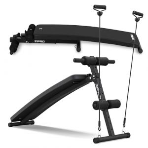 Zipro Banc de musculation pliable polyvalent pour exercices de banc - entraînement fitness et abdominaux et haltères Slant
