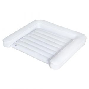 Roba Matelas à Langer Gonflable et Imperméable - 85 x 75 cm - Idéal pour les Voyages et les Déplacements - avec Bords Surélevés - Blanc