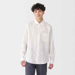 Chemise en lin lav&eacute; pour homme