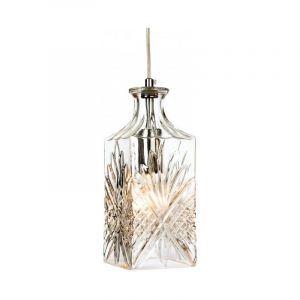 Firstlight Suspension 10 cm Decanter, chrome et verre