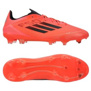 adidas F50 Pro FG Vivid Horizon - Turbo/Aurora Black/Argent&eacute; - Herbe naturelle (FG), pointure 40⅔ - ['Rouge'] - Taille 40⅔