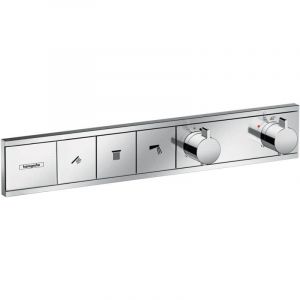 Hansgrohe Thermostat RainSelect encastr&eacute; de la taille d'une main pour 3 consommateurs, Coloris: chrome - 15381000