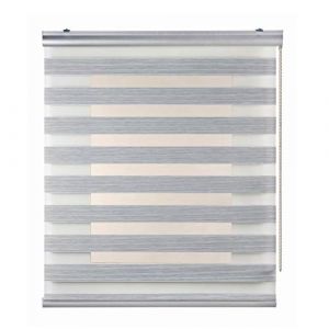 Store Jour/Nuit Plus, Store enrouleur avec Finitions Premium, Gris, 80 x 250cm