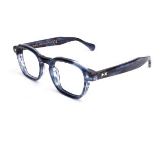Xlab Unisex GALAPAGOS Montures optiques Acetato Blu striato Pantos Anti-luce blu