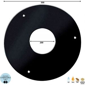 Edilinox - Rosace pour élément de finition pour conduit double paroi isolé Ediliso25 Diamètre 150