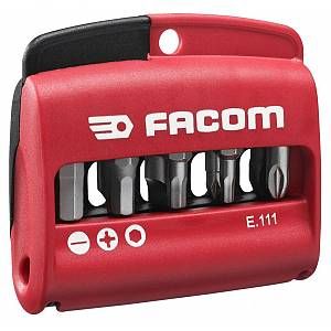 Facom Jeu mixte de 10 embouts 1/4 - série 1 - 25 mm + porte-embouts - N°2 F 111