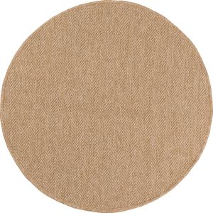 Nazar Tapis chevron effet jute naturel en polypropylène 160x160