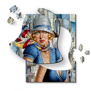 Trefl Puzzle en Bois : L’été dans la Ville, Catherine ABEL - 200 pièces - Puzzle Artistique Wooden Puzzle, Tableaux connus, Artistes Célèbres, pour Adultes et Enfants à partir de 9 Ans