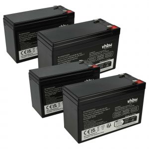 Vhbw 4x Batterie remplacement pour APC RBC48 pour ASI (7200mAh, 12V, AGM)