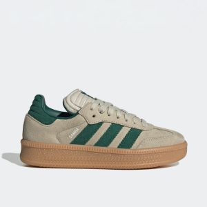 Adidas Samba XLG J putty grey/collegiate green/gum3 Originals, Footwear, en beige, taille: 36.666 - Couleur beige - Taille 36.666