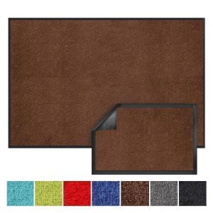 Karat - Tapis de Porte Monochrom Marron 60 x 90 cm