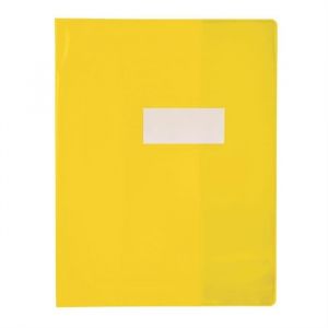 Elba Protège-cahier PVC Strong Line 150 - 17x22 cm - Coins Renforcés - Translucide Jaune