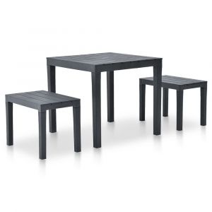 Table de jardin avec 2 bancs plastique anthracite 02_0018688