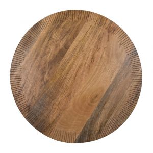 Jamie Oliver Big Love - Planche de bois de mangue certifié FSC, avec forme ronde et bord gravé, pour les ustensiles de service de cuisine de bois,
