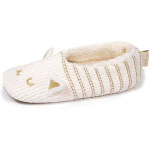 Isotoner Chaussettes Chaussettes-chaussons fourr&eacute;es Femme Chat Ivoire