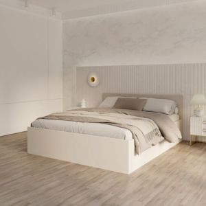 Lit coffre Paris 120 x 200 cm avec sommier &agrave; lattes relevable Cachemire