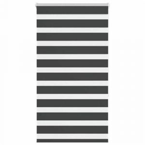 VidaXL Store z&egrave;bre noir 90x150 cm largeur du tissu 85,9 cm polyester, store &agrave; enrouleur z&eacute;br&eacute;, store z&eacute;br&eacute; pour fen&ecirc;tre, 4014233