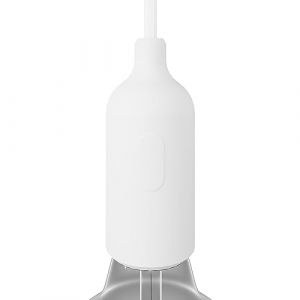 Creative cables - Kit Douille E27 en Silicone avec Interrupteur et Serre-câble dissimulés - Blanc