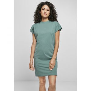Urban classics Robe T-shirt Pour Femme Cut On XS vert