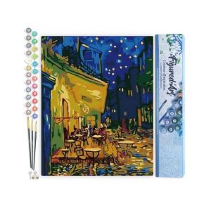 Figured'Art Peinture par Numéro Adulte Van Gogh - Café - Kit de Loisir Créatif DIY Numéro d'Art - 40x50cm sans châssis